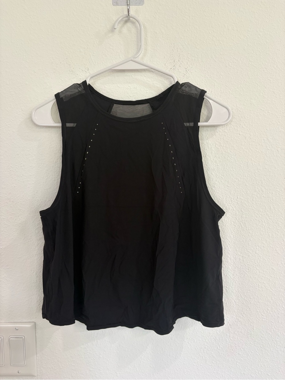 Lululemon Athletica Black Mesh-Detail Tank Top